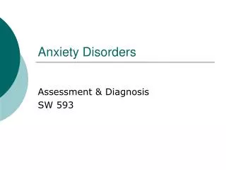 anxiety disorders