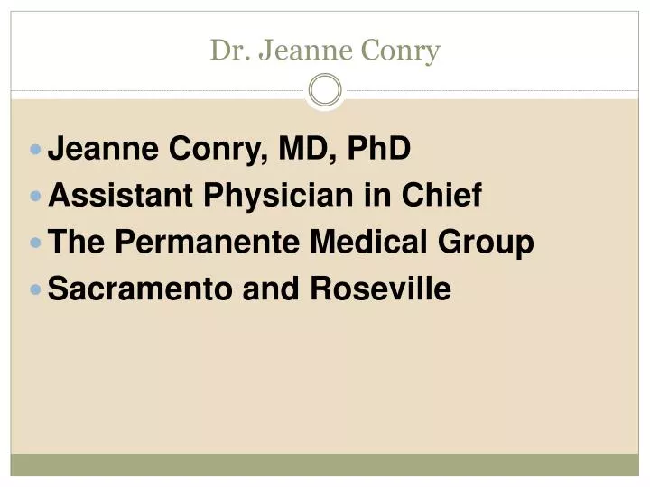 dr jeanne conry