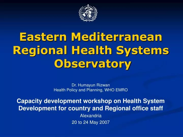 eastern mediterranean regional health systems observatory