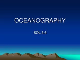 OCEANOGRAPHY