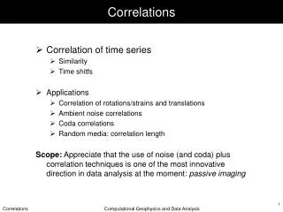 Correlations