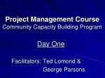 Project Management Course Community Capacity Building Program - slide 1