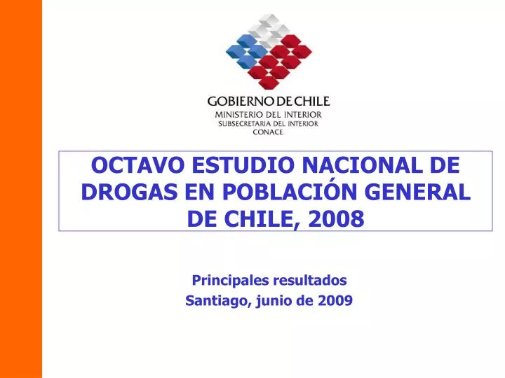 octavo estudio nacional de drogas en poblaci n general de chile 200 8