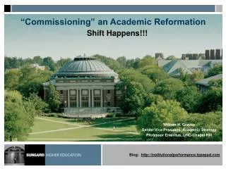 “Commissioning” an Academic Reformation