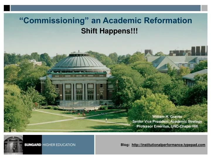 commissioning an academic reformation