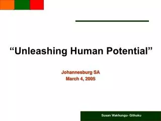 “Unleashing Human Potential”