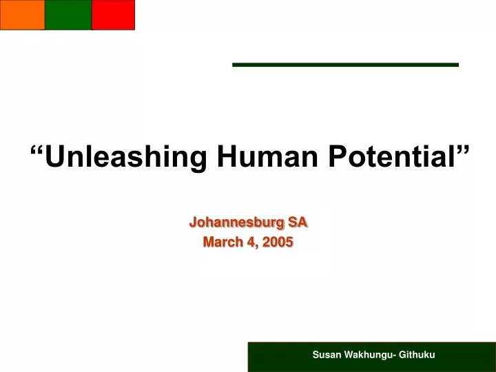 unleashing human potential
