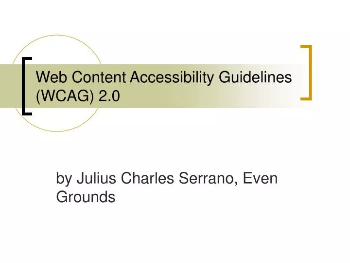 web content accessibility guidelines wcag 2 0