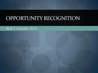 OPPORTUNITY RECOGNITION