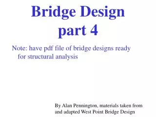 Bridge Design part 4