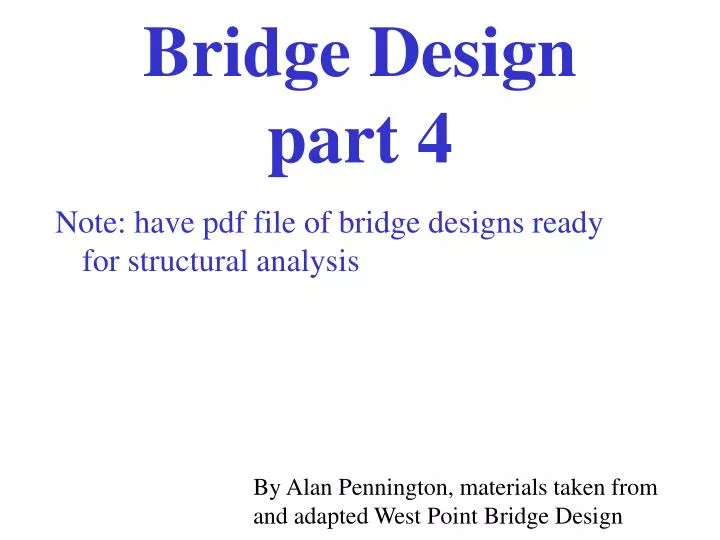 bridge design part 4