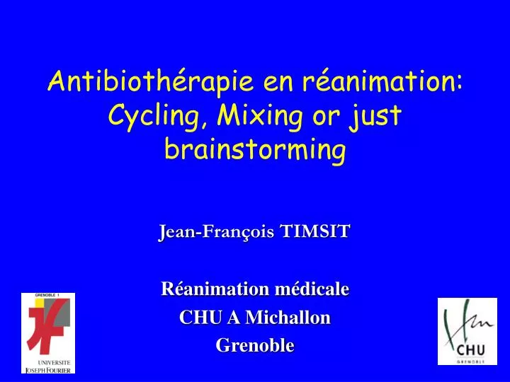 antibioth rapie en r animation cycling mixing or just brainstorming