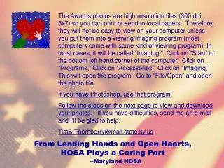 Click here for the 2003 State HOSA Conference Awards ...