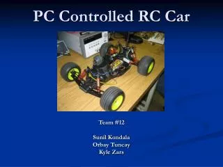 PC Controlled RC Car