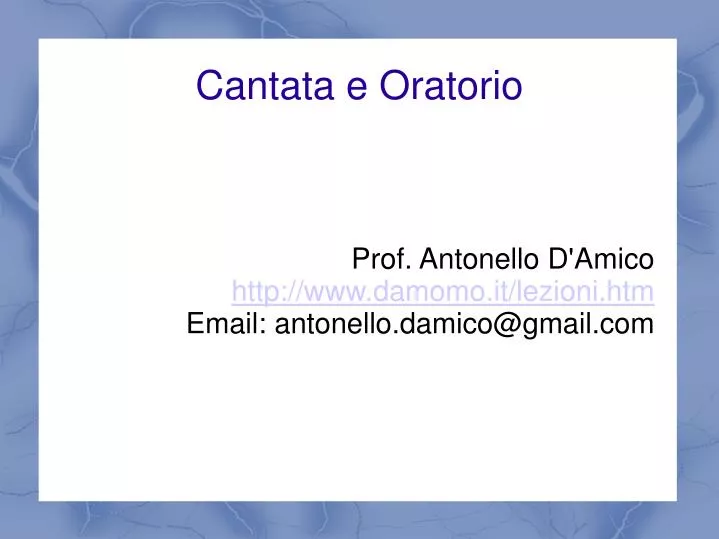 prof antonello d amico http www damomo it lezioni htm email antonello damico@gmail com