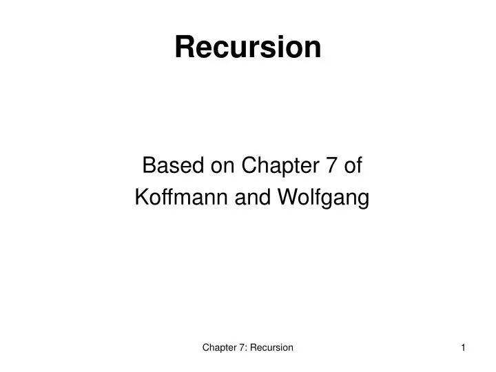 based on chapter 7 of koffmann and wolfgang