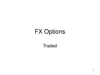 FX Options