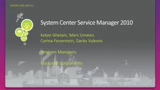 System Center Service Manager 2010