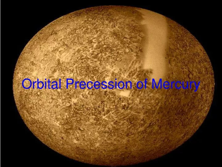 orbital precession of mercury