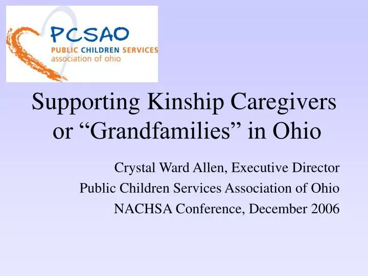 supporting kinship caregivers or grandfamilies in ohio