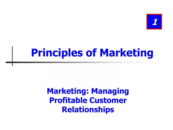 principles of marketing