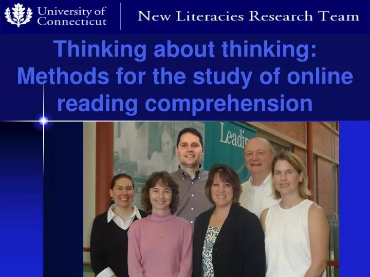 thinking about thinking methods for the study of online reading comprehension
