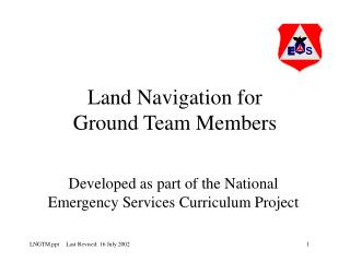 Land Navigation for Ground Team Members