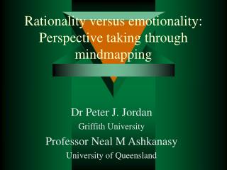 Rationality versus emotionality: Perspective taking through mindmapping