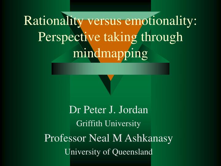 rationality versus emotionality perspective taking through mindmapping