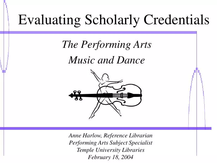 evaluating scholarly credentials