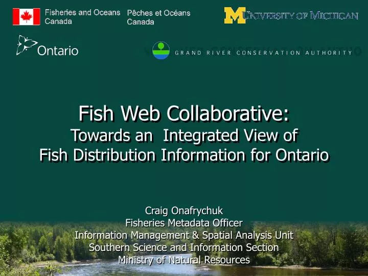 fish web collaborative towards an integrated view of fish distribution information for ontario