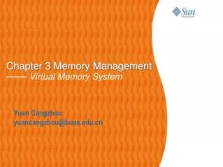 Chapter 3 Memory Management —— Virtual Memory System