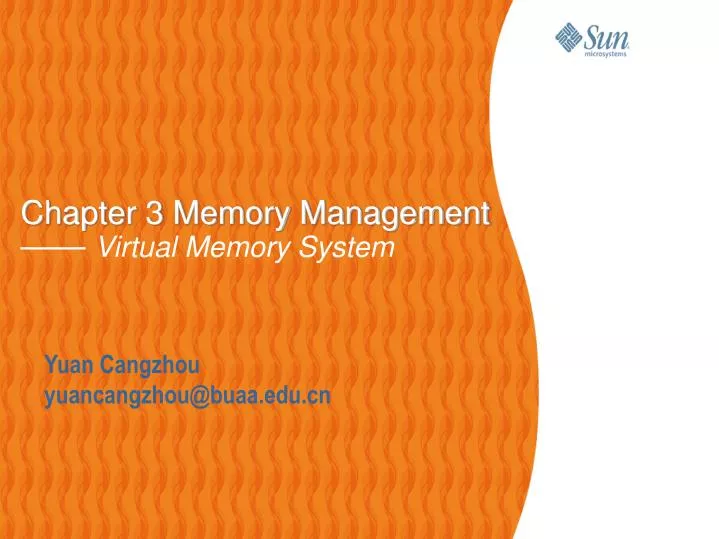 chapter 3 memory management virtual memory system