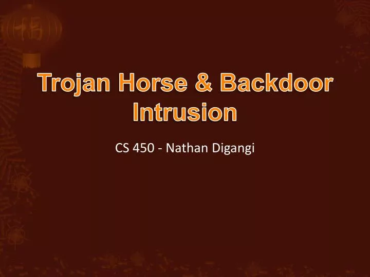 trojan horse backdoor intrusion