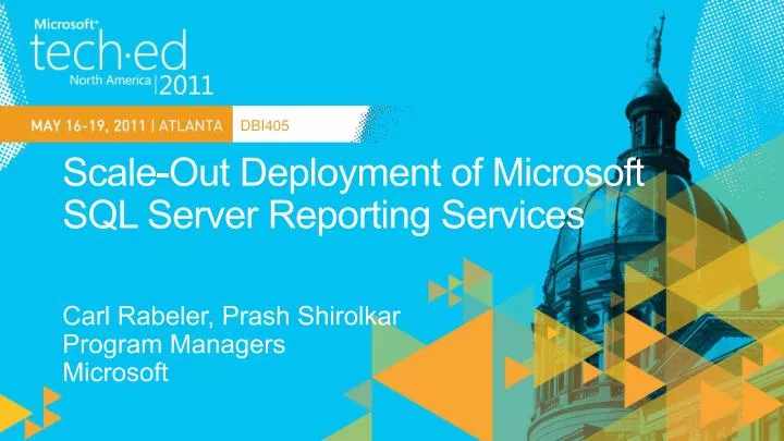 scale out deployment of microsoft sql server reporting services