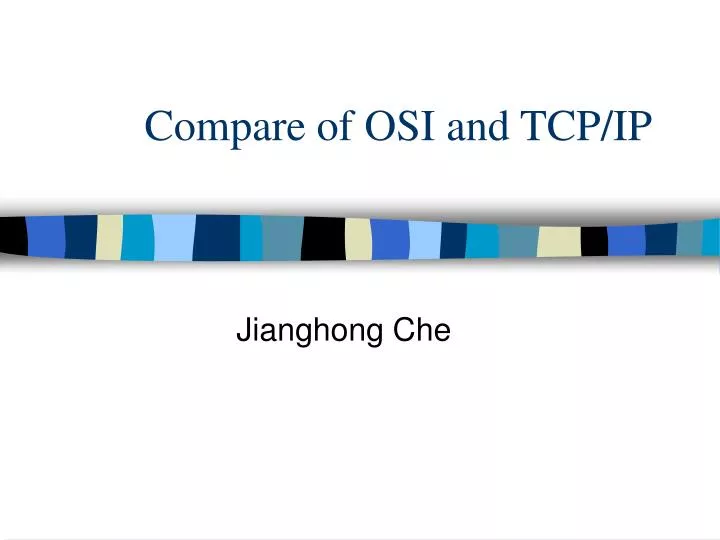 compare of osi and tcp ip