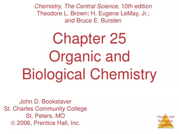 chapter 25 organic and biological chemistry