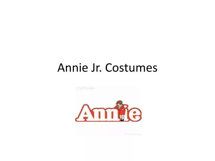 annie jr costumes