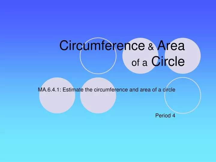 circumference area of a circle