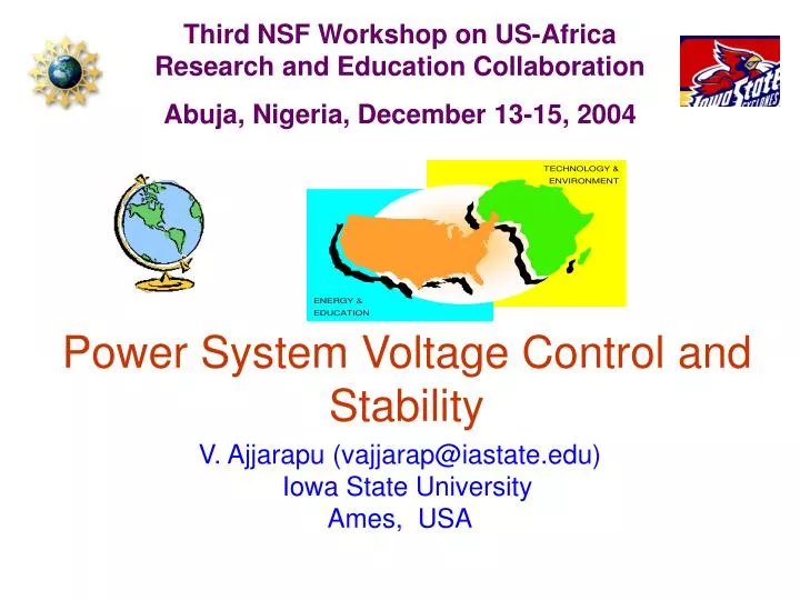 power system voltage control and stability