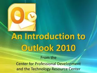 An Introduction to Outlook 2010
