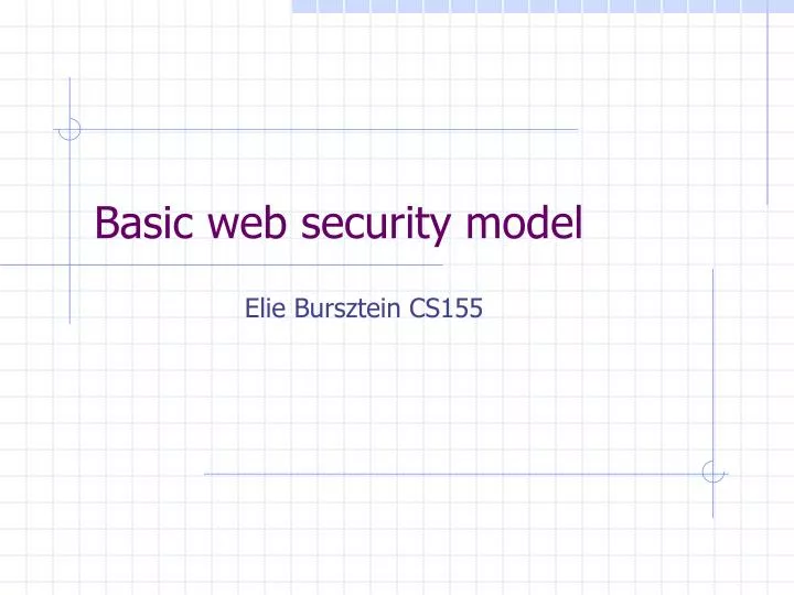 basic web security model