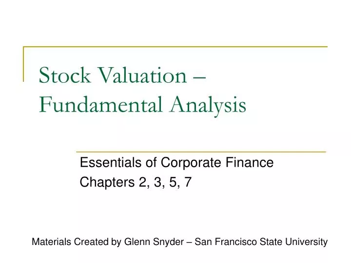 stock valuation fundamental analysis