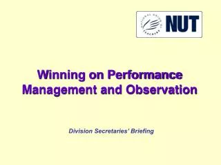 W inning on Performance Management and Observation