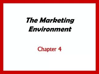 The Marketing Environment