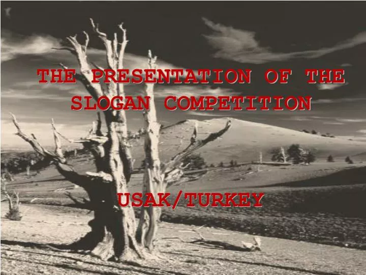 the presentation of the slogan competition usak turkey