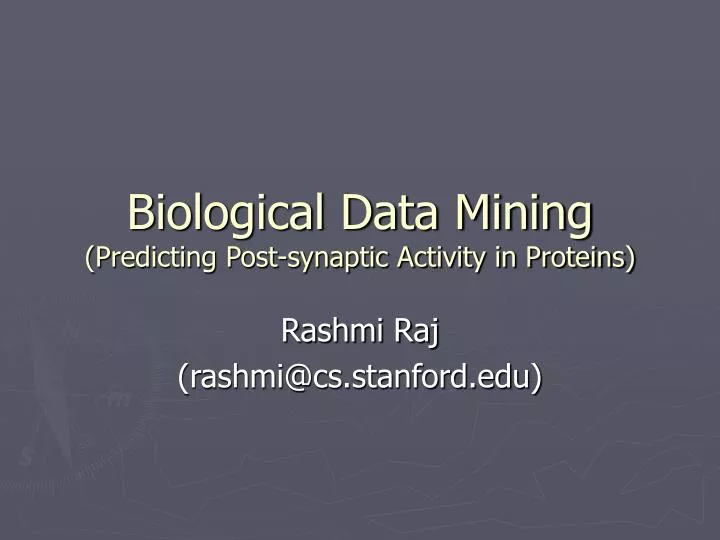 biological data mining predicting post synaptic activity in proteins