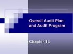 Overall Audit Plan and Audit Program - slide 1