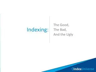 Indexing:
