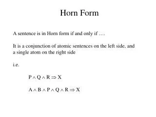 Horn Form
